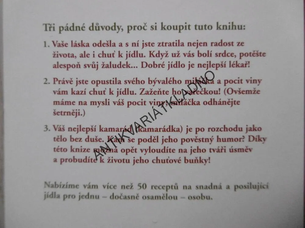 NIKDO MĚ NEMÁ RÁD ANEB JAK ZAPOMENOUT NA BÝVALÉHO PARTNERA DOBRÝM SOUSTEM, CLAIRE JACQUET, MARINA VEUILLET, **an