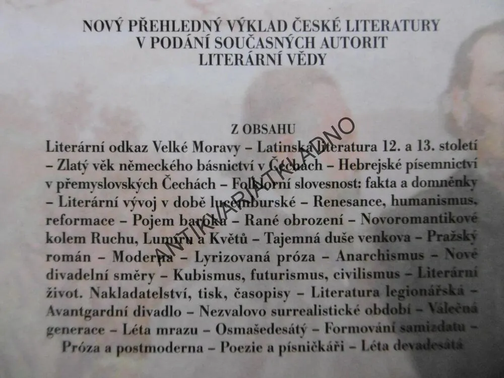 ČESKÁ LITERATURA OD POČÁTKŮ K DNEŠKU, JAN LEHÁR, ALEXANDR STICH, JAROSLAVA JANÁČKOVÁ, JIŘÍ HOLÝ, **an