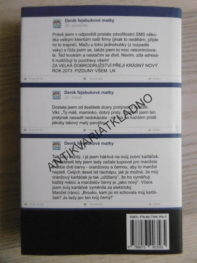 DENÍK FEJSBUKOVÉ MATKY POKRAČUJE..., LENKA NACHTIGALLOVÁ, **an