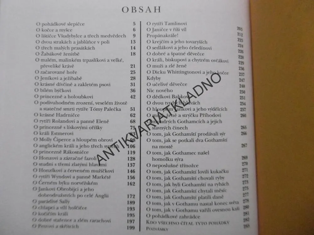 PRINCEZNA S LÍSKOVÝMI OŘÍŠKY, JAN VLADISLAV, ANGLICKÉ POHÁDKY, LUBOMÍR ANLAUF, **an