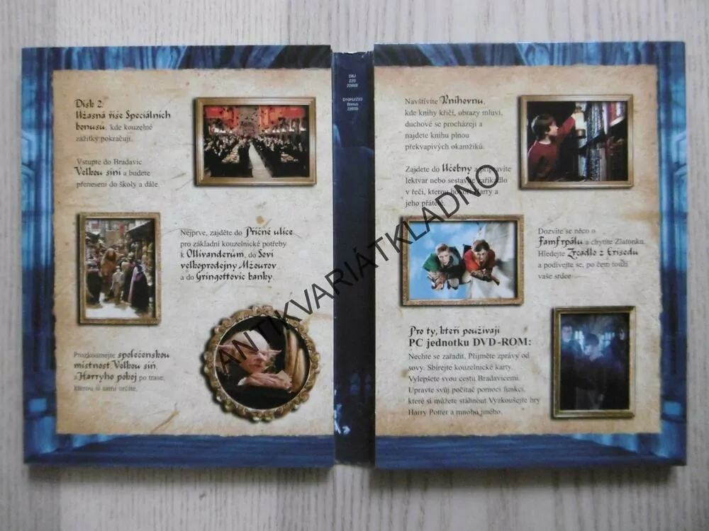 HARRY POTTER 2 DVD - KÁMEN MUDRCŮ, TAJEMNÁ KOMNATA, DVD FILM