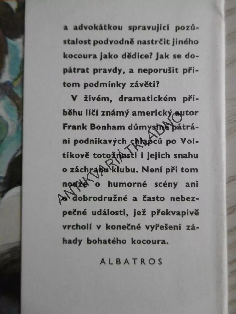 ZÁHADA BOHATÉHO KOCOURA, FRANK BONHAM, **an
