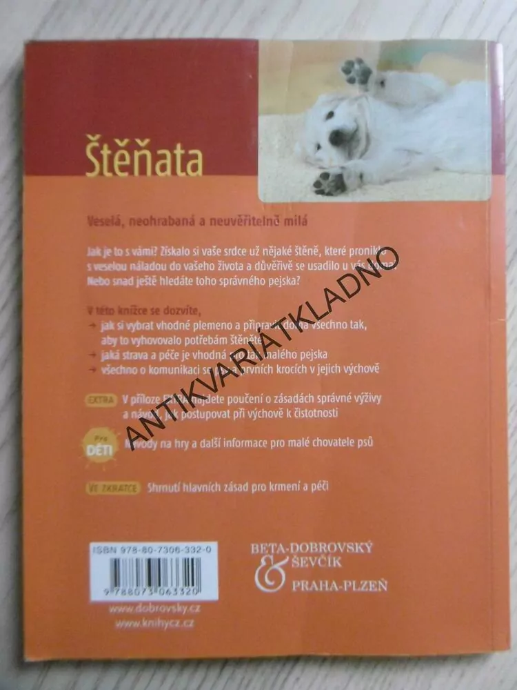 ŠTĚŇATA, CHOV A PÉČE, POROZUMĚNÍ A ZABAVENÍ, BRIGITTE HARRIESOVÁ, **an