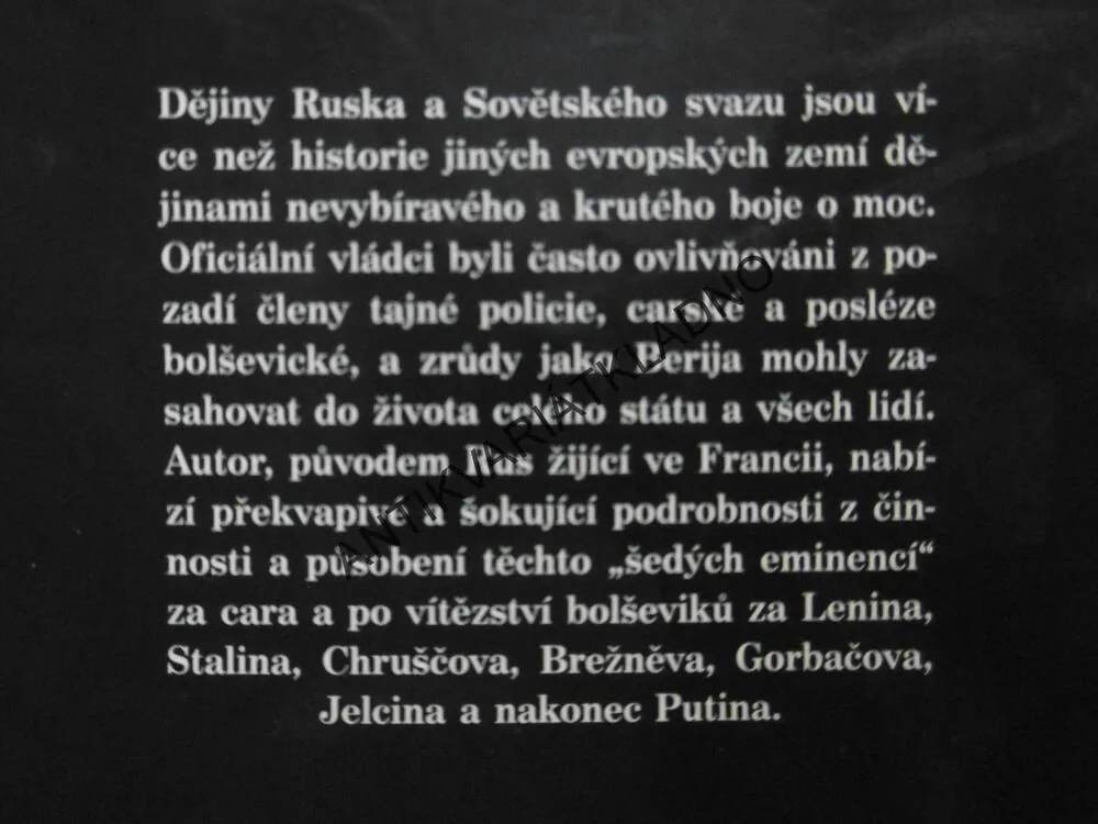 ŠEDÉ EMINENCE RUSKÉ POLITIKY, OD RASPUTINA K PUTINOVI, VLADIMIR FÉDOROVSKI, **an