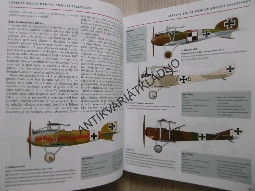 LETADLA 1. SVĚTOVÉ VÁLKY 1914 - 1918, **an