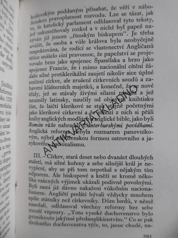 HISTORIE ANGLIE I. A II. DÍL, A. MAUROLS, **an