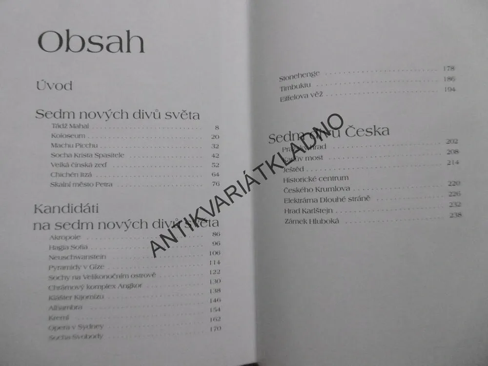 SEDM NOVÝCH NEJKRÁSNĚJŠÍCH DIVŮ SVĚTA, LUCIE BÁRTOVÁ, **an