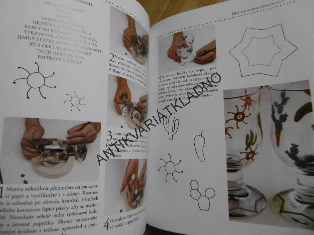 MALOVÁNÍ NA SKLO, PRO ŠIKOVNÉ RUCE, HOBBY, **an
