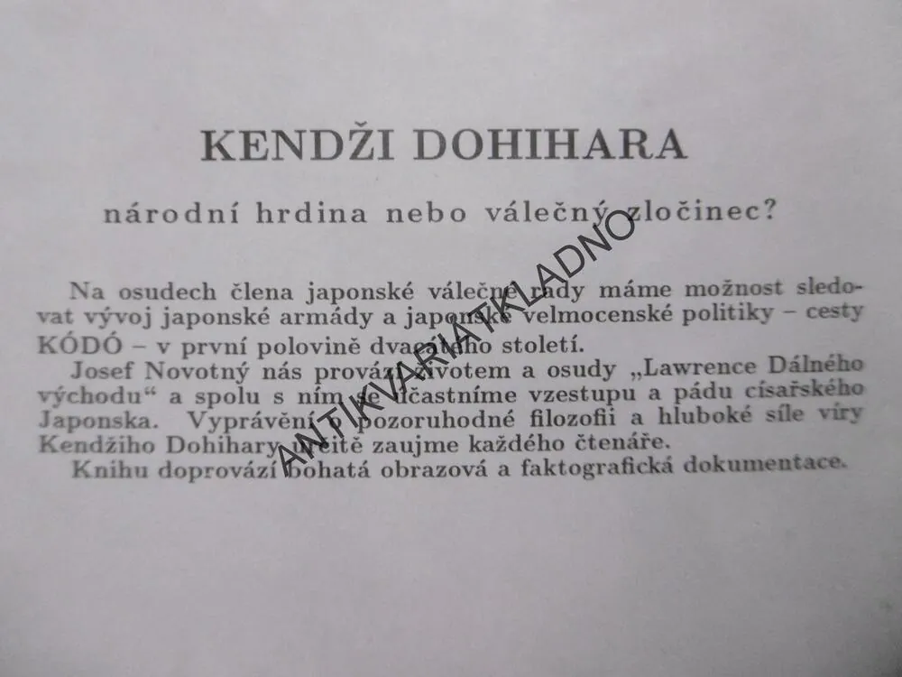 CAUSA DOHIHARA, JOSEF NOVOTNÝ, **an