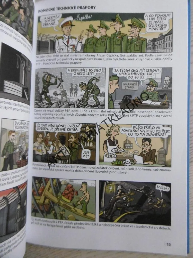 OBRÁZKY Z MODERNÍCH ČESKOSLOVENSKÝCH DĚJIN, KOMIKS,HISTORIE,ČERNÝ, FIBRICH, **an