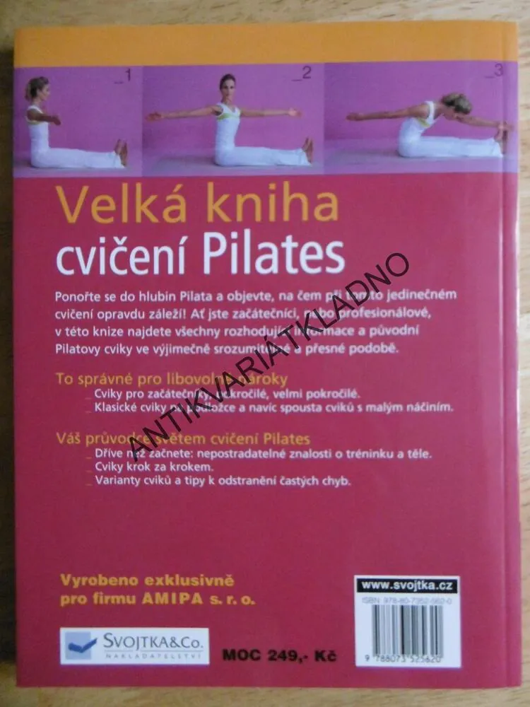 VELKÁ KNIHA PILATES, CVIKY PRO VŠECHNY ÚROVNĚ ZDATNOSTI, SPORT,CVIČENÍ