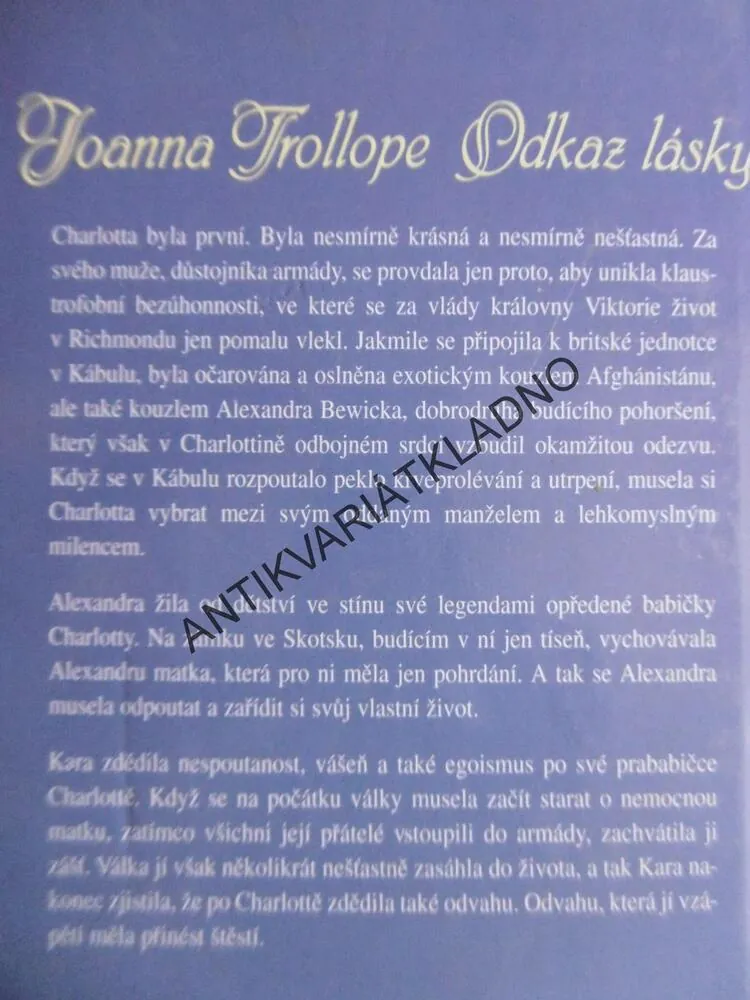 ODKAZ LÁSKY, JOANNA TROLLOPE, **an