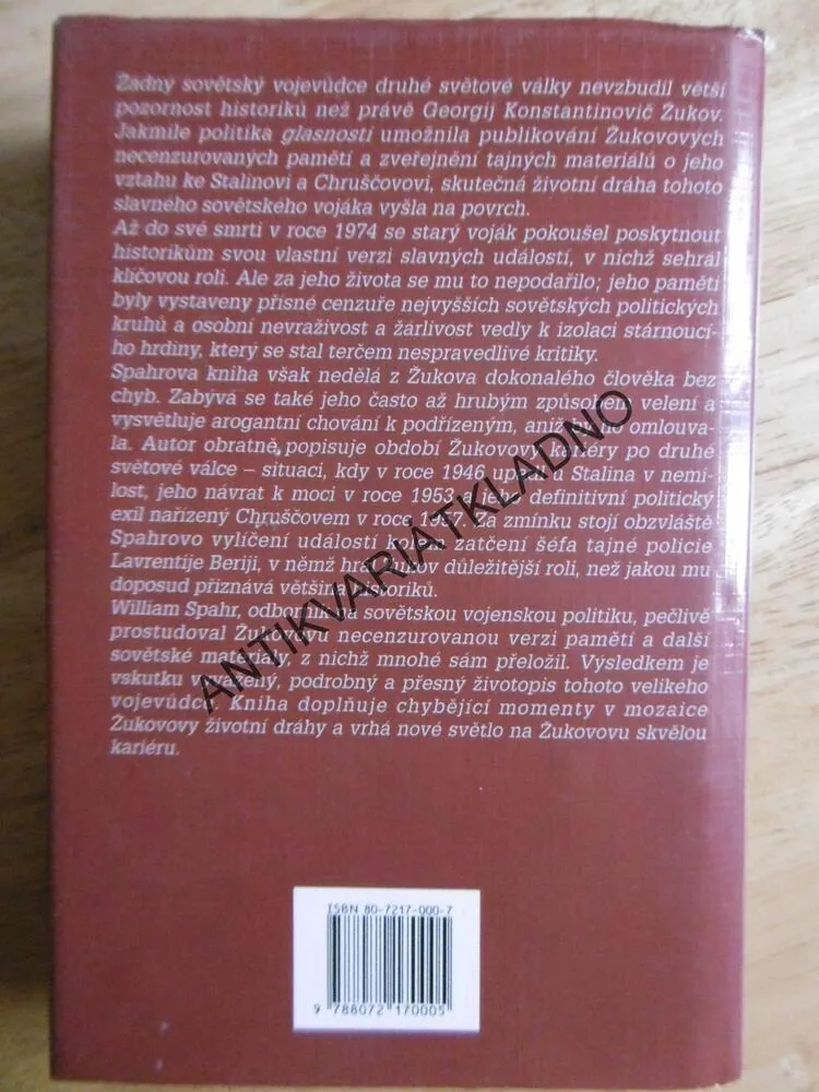 ŽUKOV, VZESTUP A PÁD VELKÉHO GENERÁLA, W.J. SPAHR,