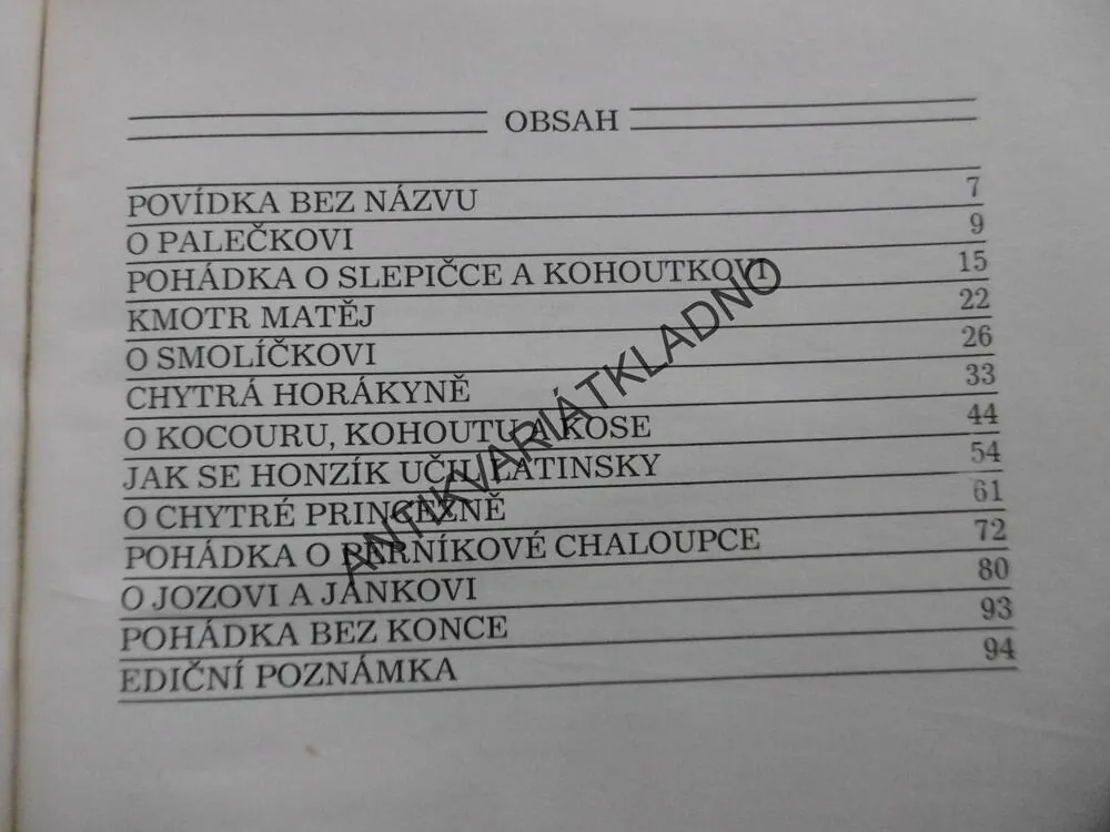 BYLO NEBYLO, POHÁDKY, BOŽENA NĚMCOVÁ, HELENA ZMATLÍKOVÁ, 1984, **an
