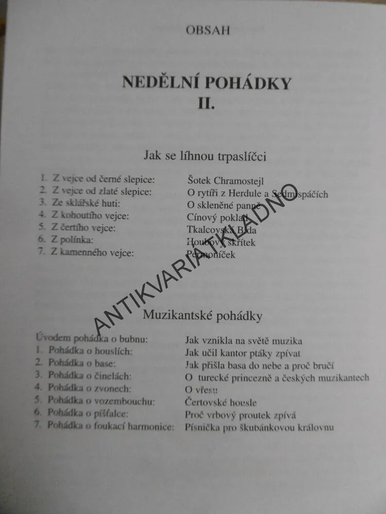 NEDĚLNÍ POHÁDKY II., MARIE KUBÁTOVÁ, PAVEL SIVKO, **an