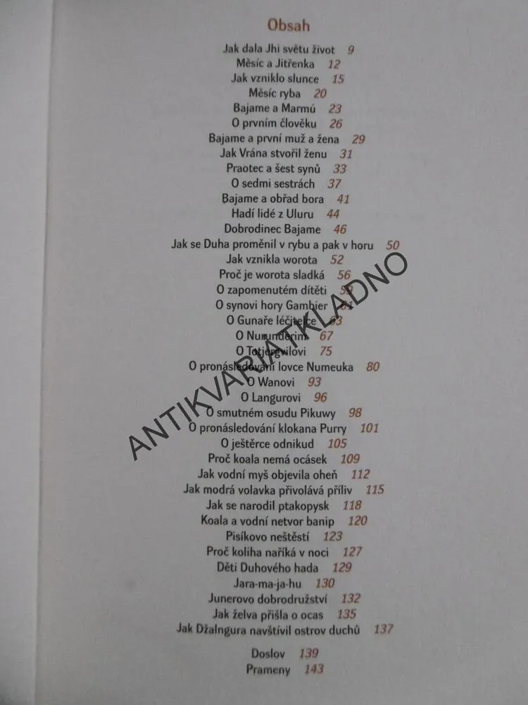 DĚTI DUHOVÉHO HADA, MÝTY A LEGENDY AUSTRÁLIE, **an