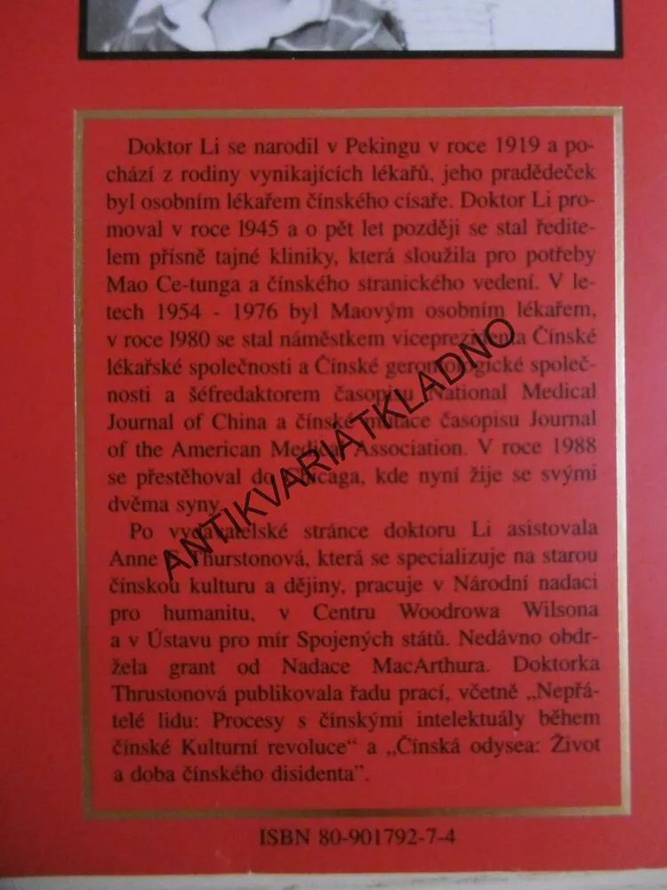 SOUKROMÝ ŽIVOT PŘEDSEDY MAA, DR. LI ČCHI-SUJ, **an