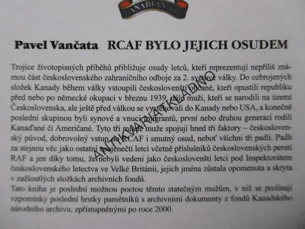 RCAF BYLO JEJICH OSUDEM, PAVEL VANČATA, **an