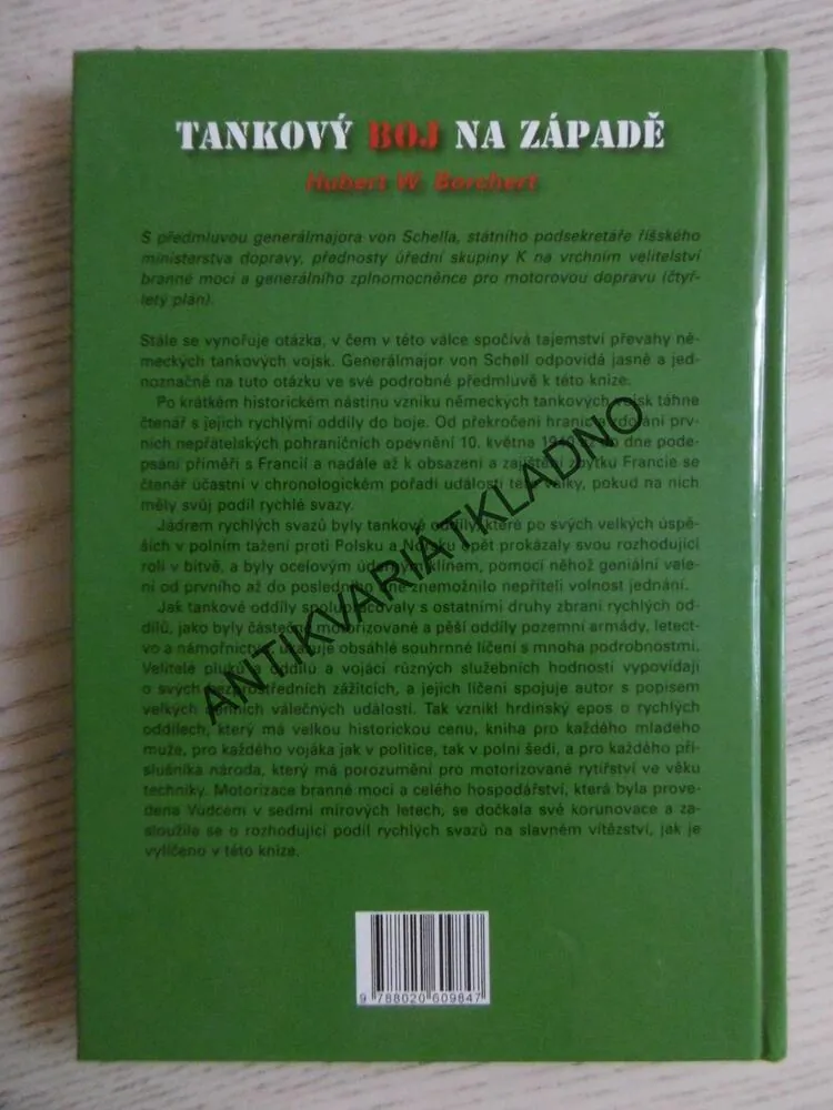 TANKOVÝ BOJ NA ZÁPADĚ, HUBERT W. BORCHERT, **an