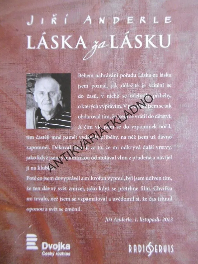 LÁSKA ZA LÁSKU, JIŘÍ ANDERLE, **an