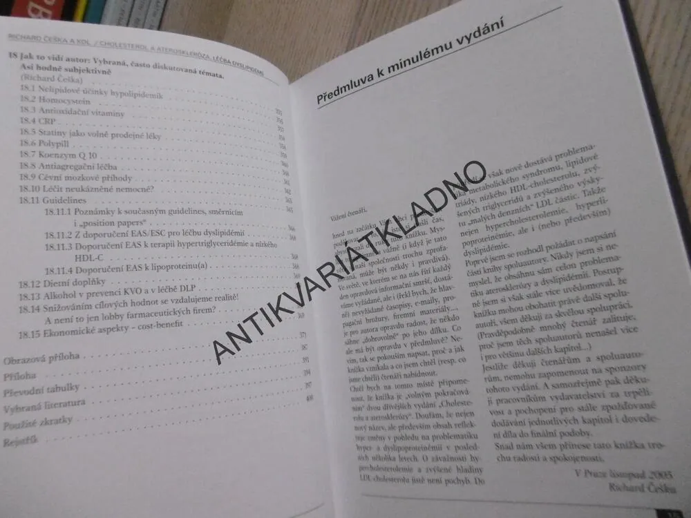 CHOLESTEROL A ATEROSKLERÓZA, LÉČBA DYSLIPIDÉMIÍ, RICHARD ČEŠKA, **an