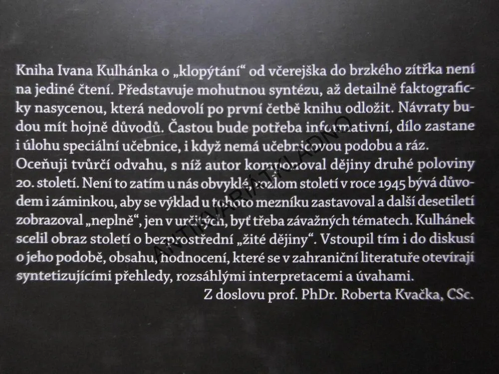 KLOPÝTÁNÍ PŘES BUDOUCNOST, IVAN KULHÁNEK, **an