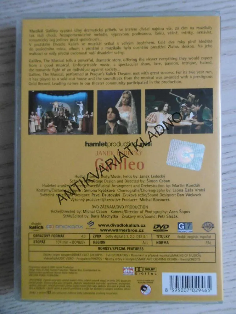 GALILEO, 2DISKOVÁ VERZE, DVD MUZIKÁL