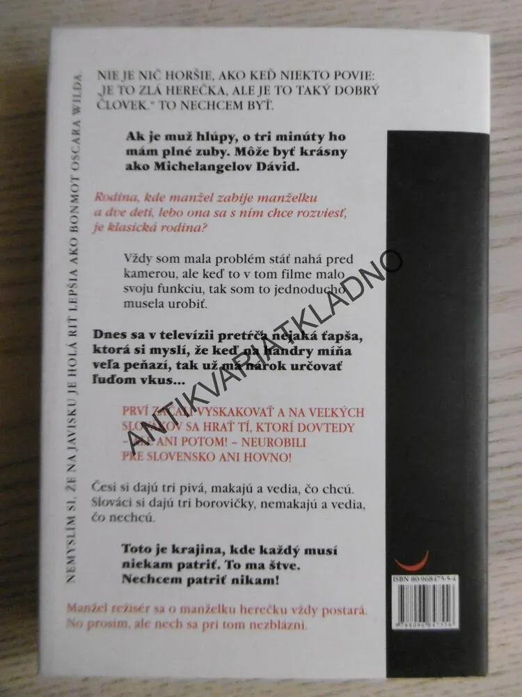 ZDENA STUDENKOVÁ, SOM HEREČKA, ROZHOVORY S JÁNOM ŠTRASSEROM, **an