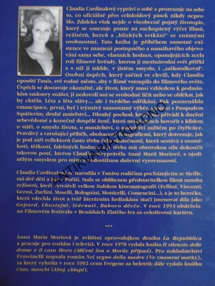 JÁ, CLAUDIA, TY, CLAUDIE, CLAUDIA CARDINALOVÁ, ANNA MARIA MORIOVÁ, **an