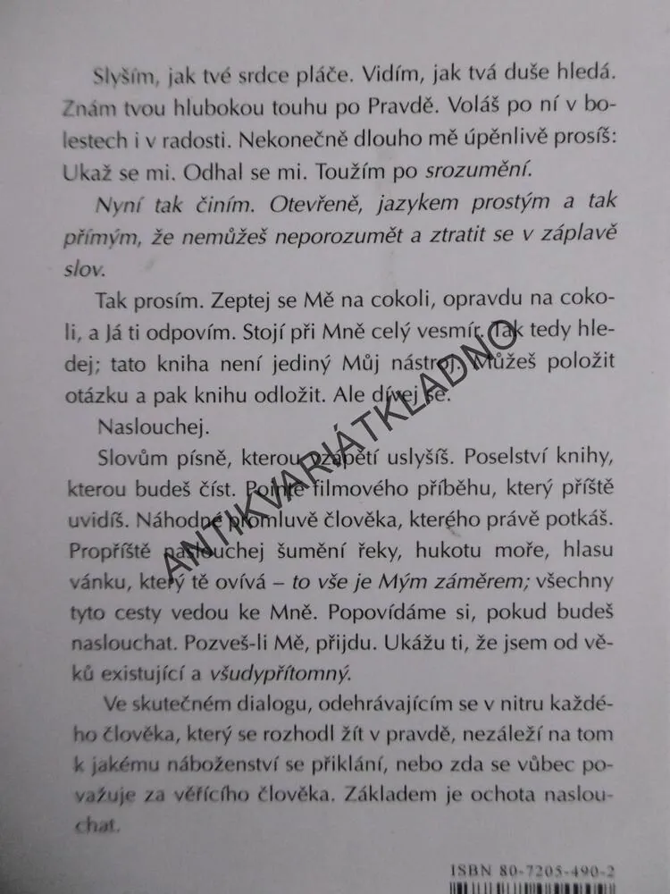 HOVORY S BOHEM NEOBVYKLÝ DIALOG, NEALE DONALD WALSCH, **an