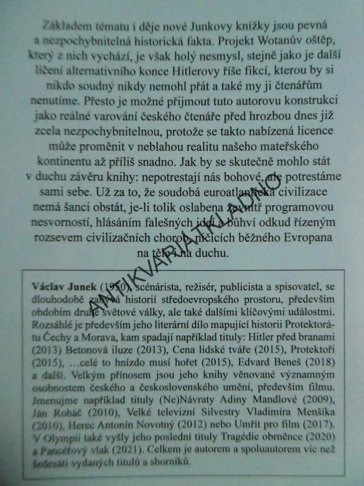 SMRT EVROPY, VÁCLAV JUNEK, **an