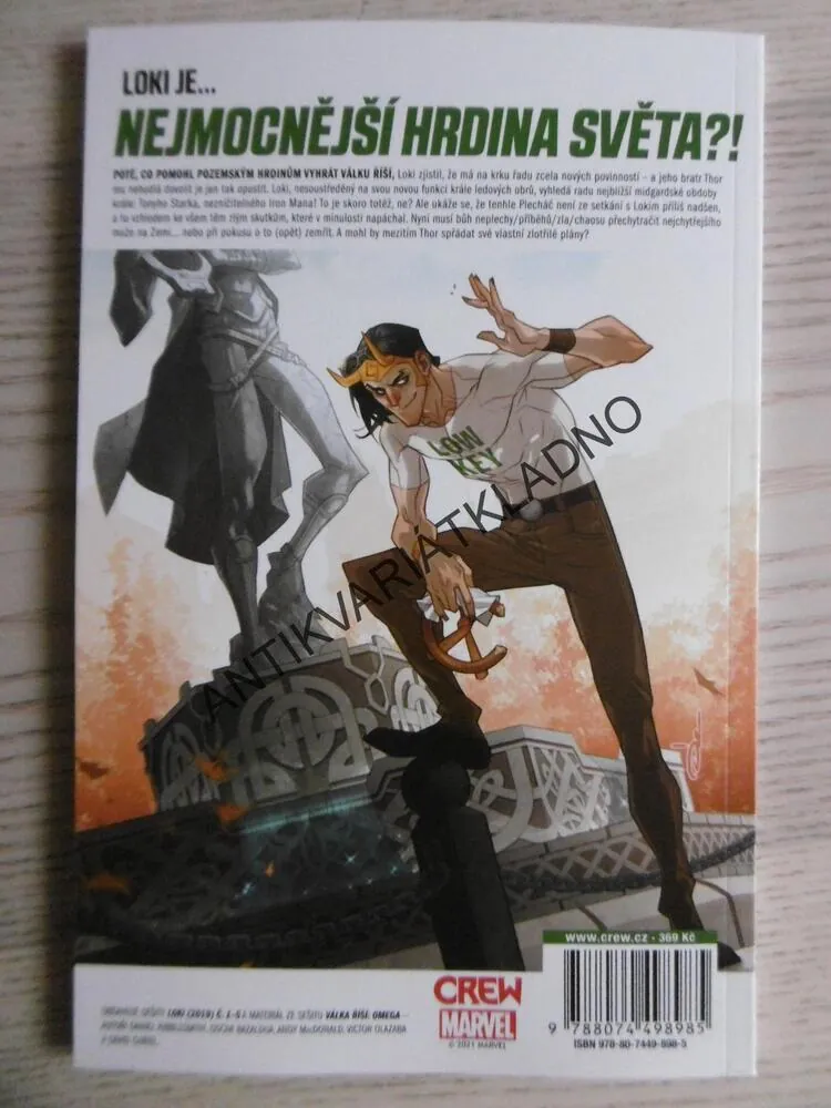 LOKI, BŮH, KTERÝ SPADL NA ZEMI,  KOMIKS MARVEL, **an