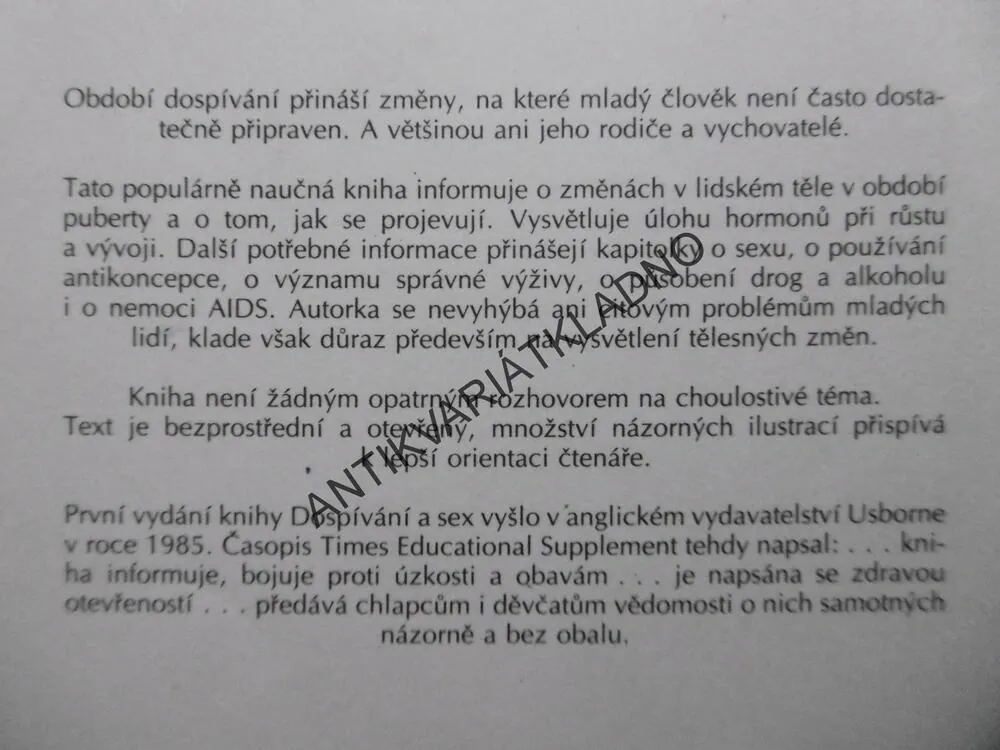 DOSPÍVÁNÍ A SEX, PUBERTA, TĚLESNÉ ZMĚNY A SEX,, **an