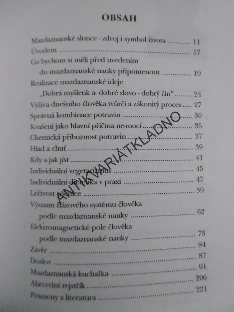 MAZDAZNAN, ŽIVOTOSPRÁVA A KUCHAŘKA, OTMAR DOLEŽAL, **an