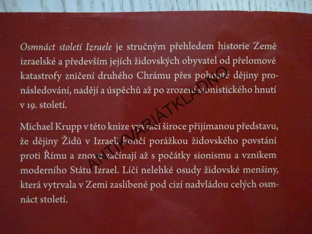 OSMNÁCT STOLETÍ IZRAELE, MICHAEL KRUPP, **an