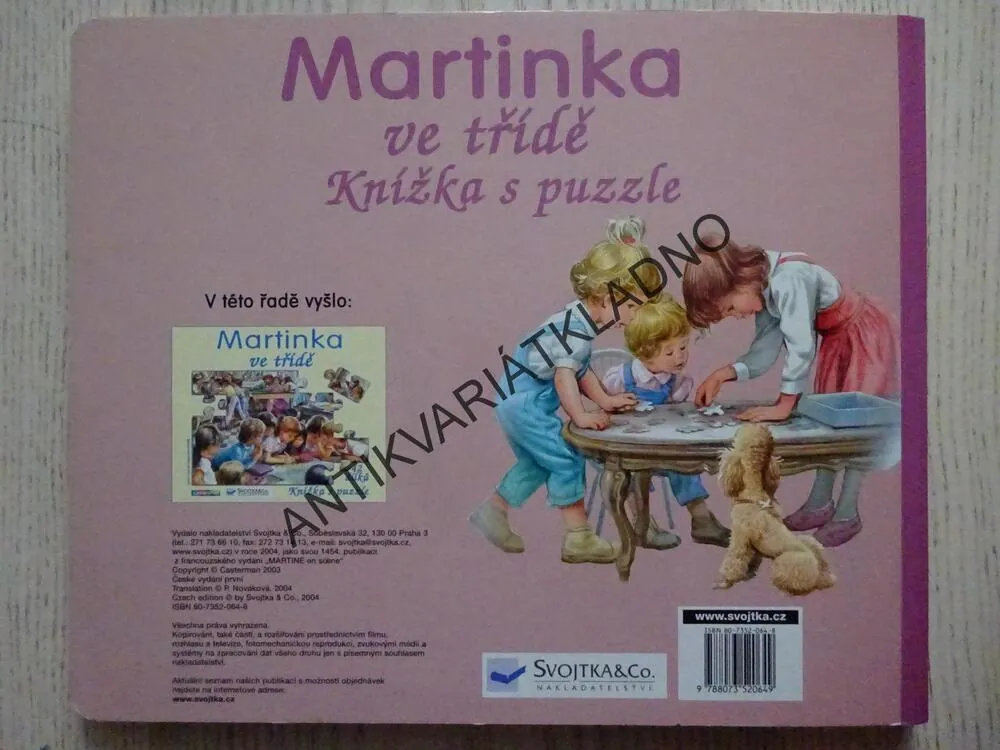 MARTINKA HRAJE DIVADLO, KNÍŽKA S PUZZLE (CHYBÍ 2 DÍLKY), **an
