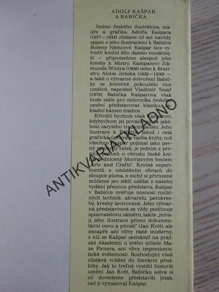 BABIČKA, BOŽENA NĚMCOVÁ, **an