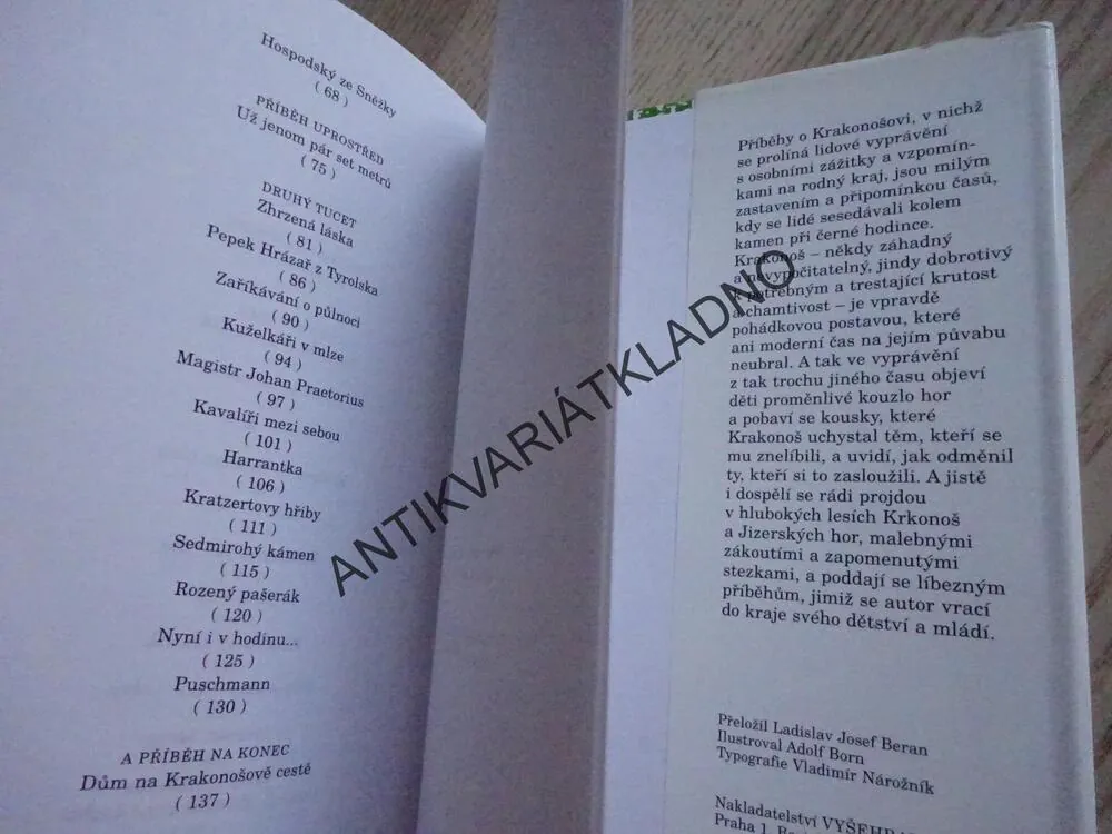 MOJE KNÍŽKA O KRAKONOŠOVI, OTFRIED PREUSSLER, ADOLF BORN, **an