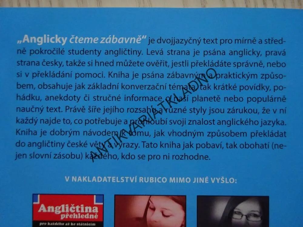 ANGLICKY ČTEME ZÁBAVNĚ, ZRCADLOVÝ TEXT, DVOJJAZYČNÉ