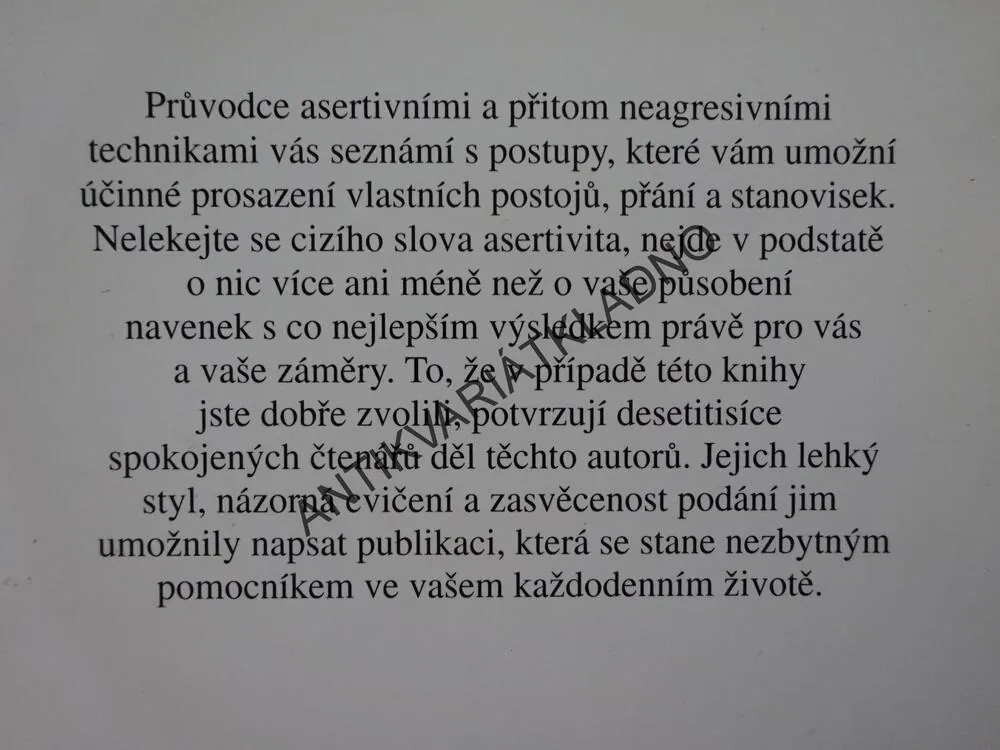 ASERTIVNĚ DO ŽIVOTA, NOVÁK, CAPPONI, **an