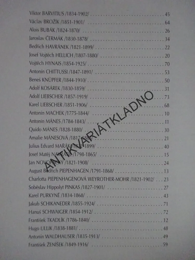 MISTROVSKÁ DÍLA ČESKÉHO MALÍŘSTVÍ 19. STOLETÍ ZE SBÍREK PRAŽSKÉHO HRADU, **an