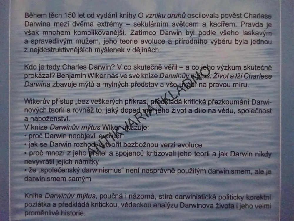 DARWINŮV MÝTUS, BENJAMIN WIKER, **an