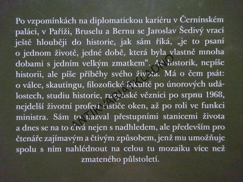 MÉ PUTOVÁNÍ ZMATENÝM STOLETÍM, JAROSLAV ŠEDIVÝ, **an