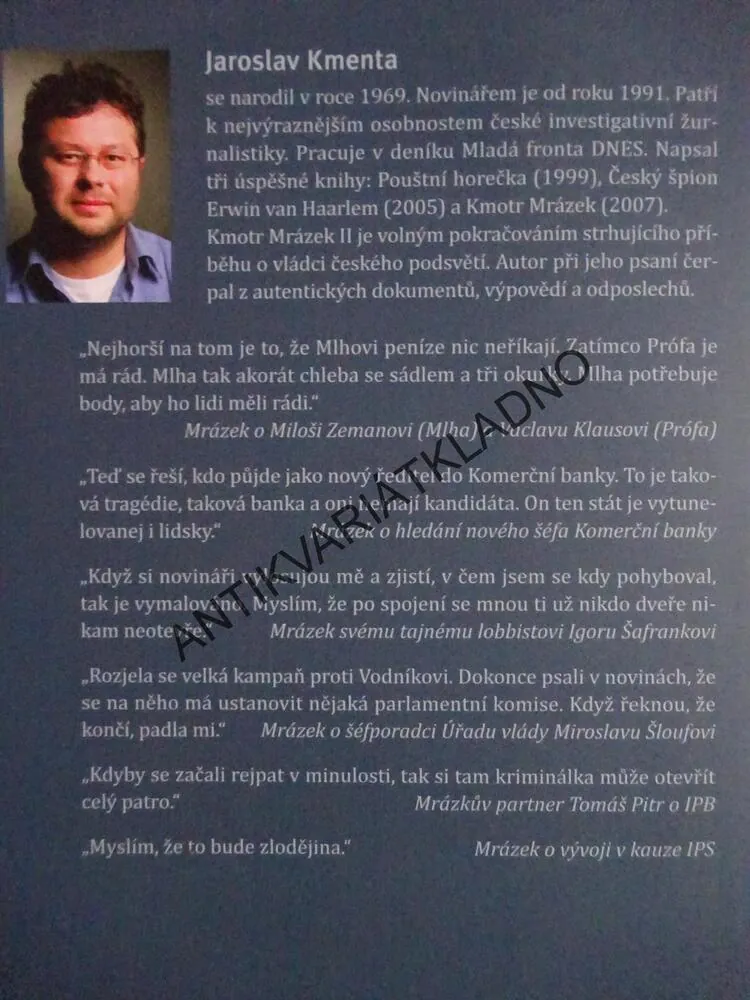 KMOTR MRÁZEK, 2., JAROSLAV KMENTA, KRAKATICE, **an