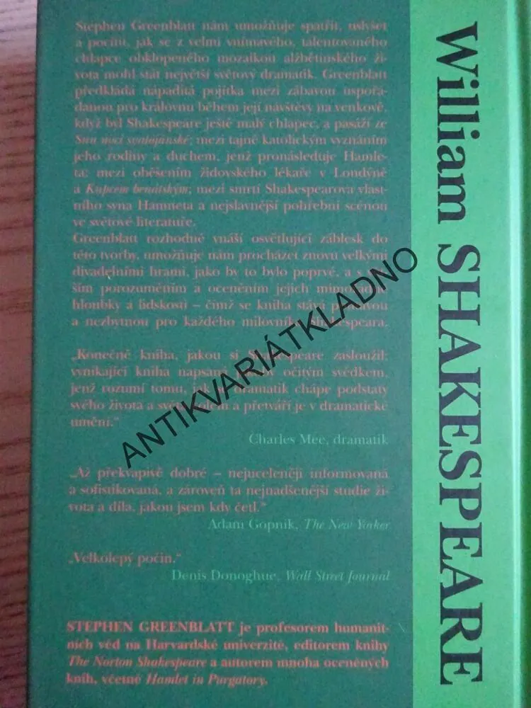 VELKÝ PŘÍBĚH NEZNÁMÉHO MUŽE, WILLIAM SHAKESPEARE, STEPHEN GREENBLATT, **an