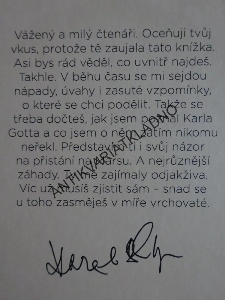 KAREL ŠÍP, DO HROBU SI TO NEVEZMU, **an