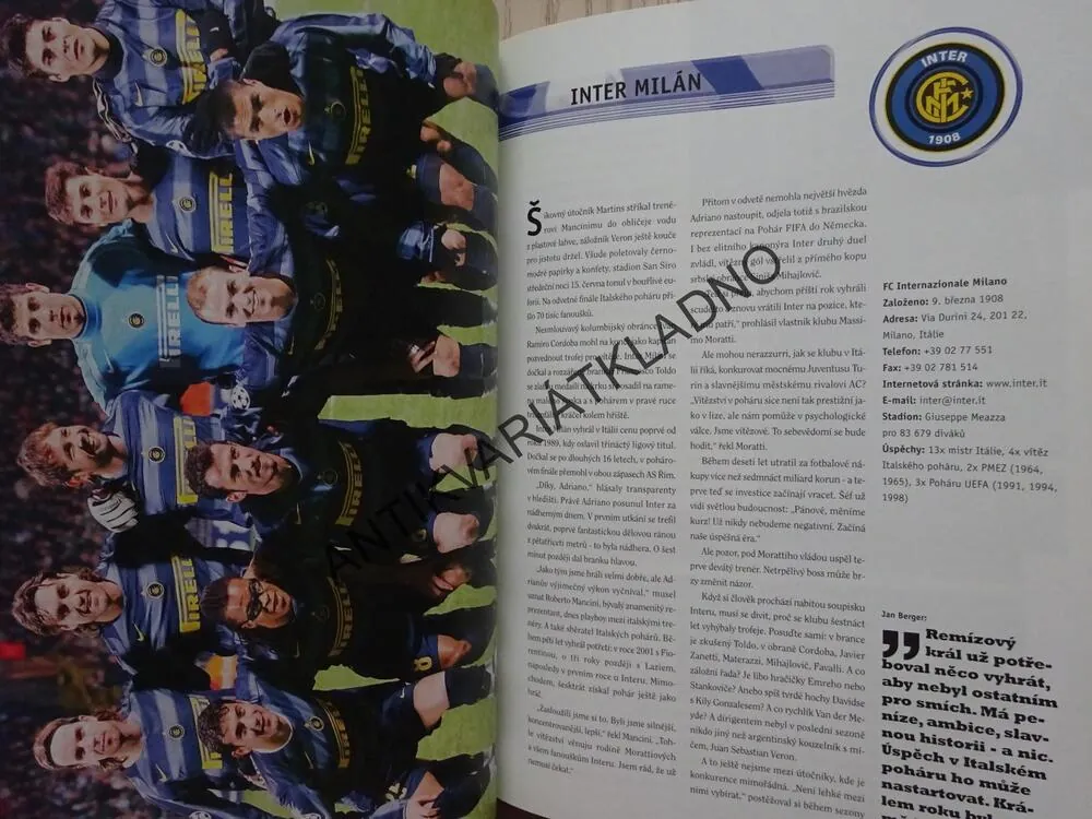 NEJLEPŠÍ FOTBALOVÉ KLUBY 2006, **an