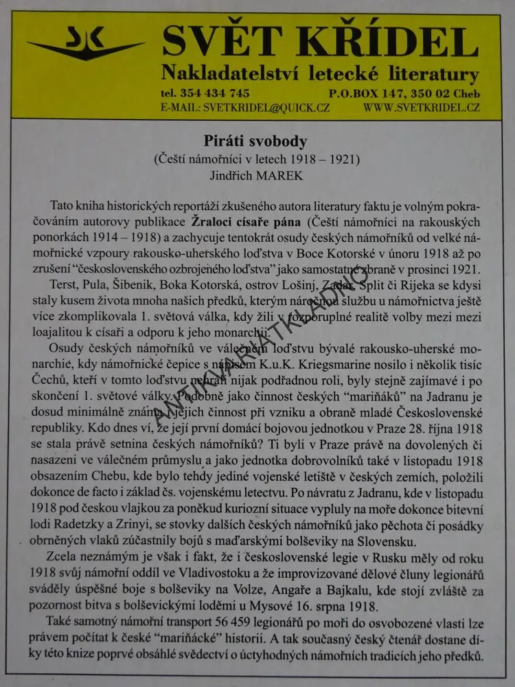 PIRÁTI SVOBODY, JINDŘICH MAREK, **an