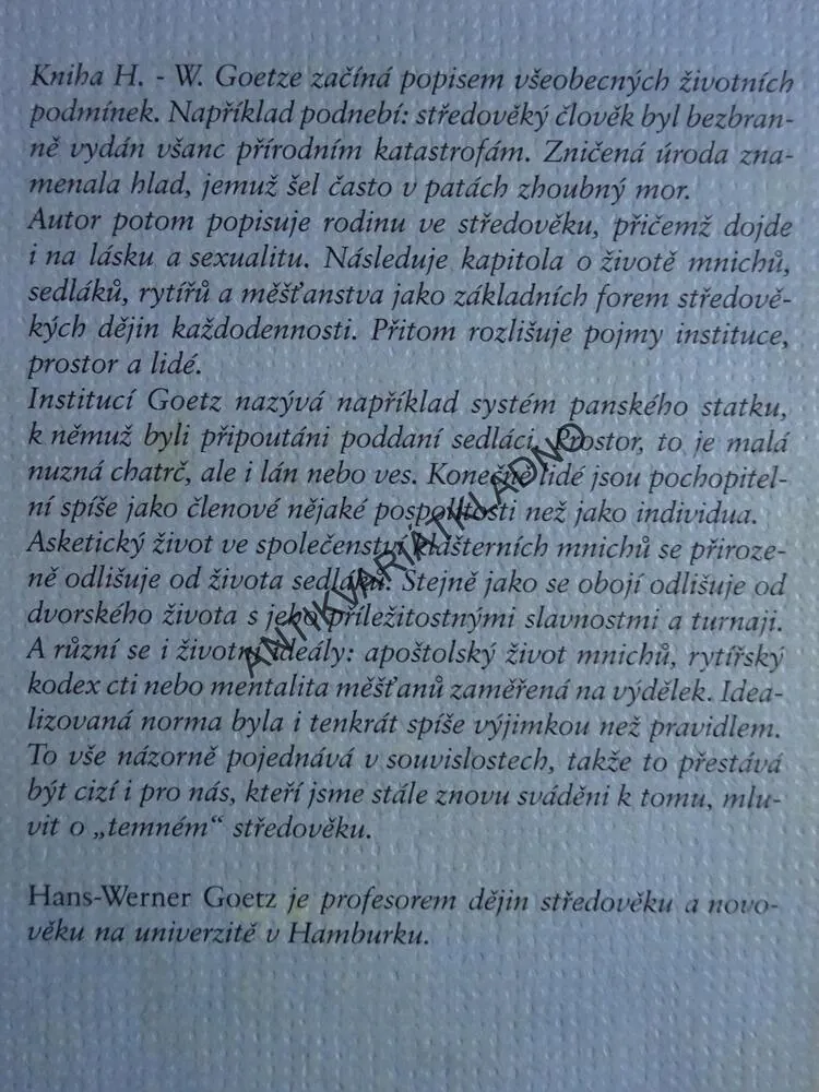 ŽIVOT VE STŘEDOVĚKU, HANS-WERNER GOETZ