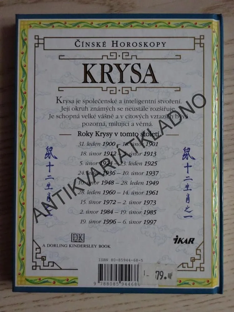 ČÍNSKÉ HOROSKOPY, KRYSA, KWOK MAN-HO, **an